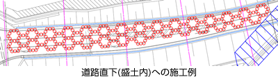 道路直下への施工例